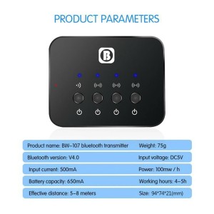 فرستنده و گیرنده بلوتوث صدا مدل BW-107